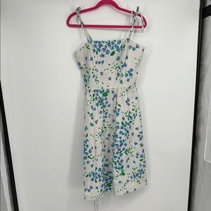 Malia Vintage Blue and Green Spaghetti Strap Sundress